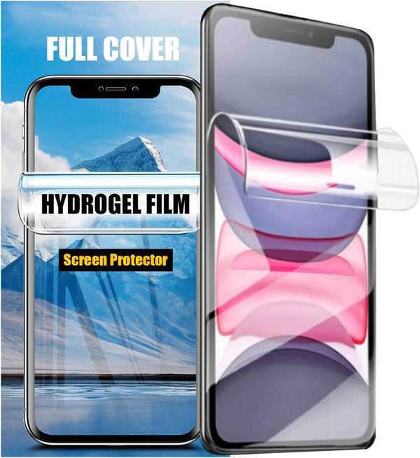 3 Pack Hydrogel Film for iPhone X, XS, 11 Pro Transparent Soft TPU Screen Protector, High Sensitivity Film