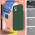 SURPHY Compatible with iPhone 13 Mini Case with Screen Protector, (Camera Protection + Soft Microfiber Lining) Liquid Silicone Phone Case 5.4 inch 2021, Clover Green