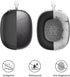 3 in 1 Silicone Case Cover Compatible with Apple Airpods Max Headphones, Anti-Scratch Ear Pad Case Cover Ear Cups Cover and Headband Cover Compatible with Apple Airpod Max, Accessory case (Black)