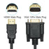 5.9FT, 1080P HDMI to VGA Adapter Cable Gold-Plated HDMI Male to VGA Male High-Definition Video Converter, Used