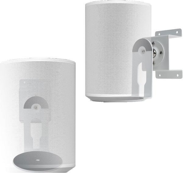 Shinar Metal Wall Mount for Sonos Era 100, Swivels 360° and Tilts -70°/+70°, Max Weight 12 kg (White)