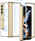 Shop Samsung Galaxy Z Fold 4 5G Clear Case with Gold Magnetic Hinge Protection, Adjustable Kickstand & Screen Protector.