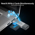 SABRENT 3.0 (CR-BCA2) SD Card Reader USB C & USB A, Micro SD Card Reader, USB Dual Slot Memory Card Adapter for Laptop