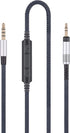 Audio Replacement Cable with In-Line Mic, Volume Control, Compatible with Sennheiser HD598, HD599, Samsung Galaxy