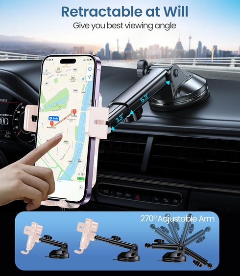 MOKPR 15W 16 15/14/13/12, S23/S22/S21 Wireless Car Charger, Fast Charging Auto-Clamping Car Mount Hands-Free Car