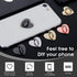12 Pieces Phone Charm Hook, Cell Phone Finger Ring Keychain Loop Stand, Adhesive Metal Grip for DIY Phone Case Pad