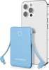6000mAh Ultra Slim Power Bank, Card Size with Built-in USB C Cords, Portable Charger for Phones, Blue