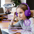 Kids Bluetooth Headphones 5.3 Wireless, 60H Play Time, Volume Limit 85/110dB, Over Ear, Foldable, Purple