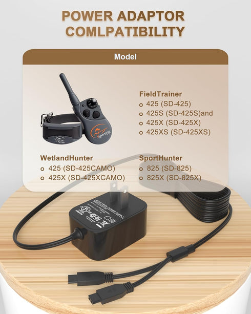 VHBW Charger Replacement for SportDOG, Charging Adaptor Compatible with SD-425, SD-425S, SD-825 Remote Trainer