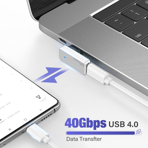 USB C Magnetic Adapter 24Pin, Type C Connector (2 Pack) for PD 140W Fast Charge, 8K Video Output, Compatible with