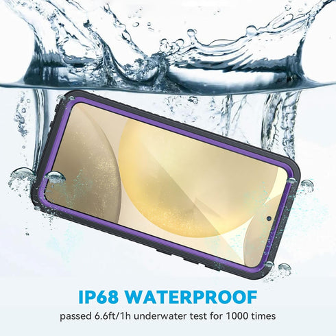 Lanhiem IP68 Waterproof Case for Samsung Galaxy S24+ Plus, Dustproof with Built-in Screen Protector, Rugged Full Body