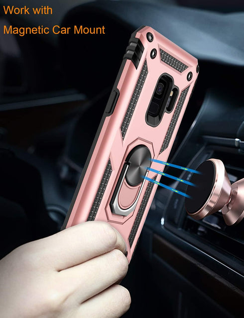 Galaxy S9 Case - Military Grade 16ft. Drop Tested Heavy Duty Cover with Magnetic Ring Kickstand, Protective Phone Case