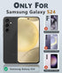 FNTCASE for Samsung Galaxy S24 Case: Dual Layer Heavy Duty Cell Phone Protective Cover Shockproof Rugged with Non-Slip Textured - Military Drop Protection Bumper Tough - 2024, 6.2inch Black Matte