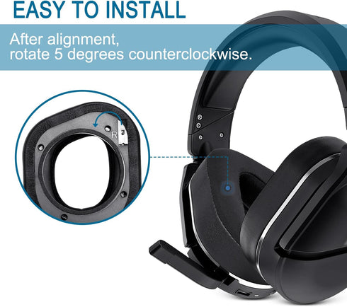 GVOEARS Cooling Gel Ear Pads for Turtle Beach Stealth 700 Gen 2 / Gen 2 MAX Wireless Gaming Headset, Black Replacement