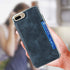 Cavor Wallet Case for iPhone 7 Plus and 8 Plus, Card Holder with Strap, PU Leather Shockproof, Blue