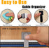 80PCS Hook and Loop Cable Straps, Cable Management Under Desk, Adhesive Cable Ties, Reusable Wire Organizers for Cords