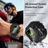 Hensinple Waterproof Case for Apple Watch Band 45mm Series 8/7 with Built-in Screen Protector, IP68 360 Full Protective