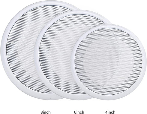 Facmogu 2PCS 5in Round Speaker Grille Replacements, White Surface Mount Speaker Covers for Wall Ceiling