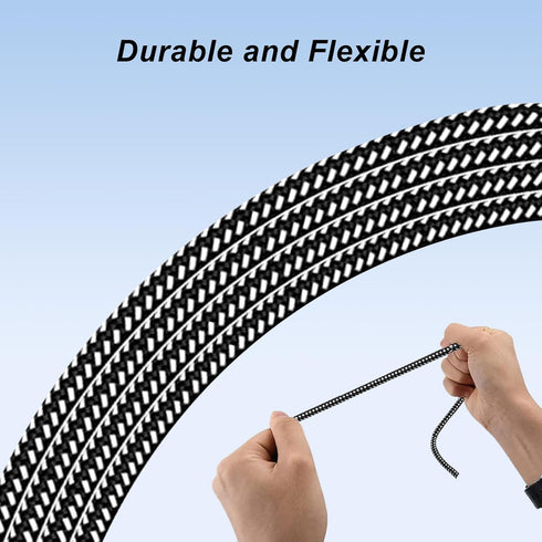 6.56FT MFi Certified Lightning to 1/4 Inch TRS Cable - 3-in-1 Stereo 1/4 TRS Cable for Headphone AMP (Lightning