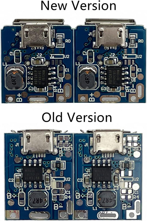 12Pcs 5V Boost Step Up Transformers Power Supply Module for DIY Charger, with LED Display, USB and Micro Port