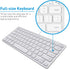 Macally Small Wired Keyboard for Mac & Windows - 78 Scissor Switch Keys, USB Mini Aluminum Keyboard