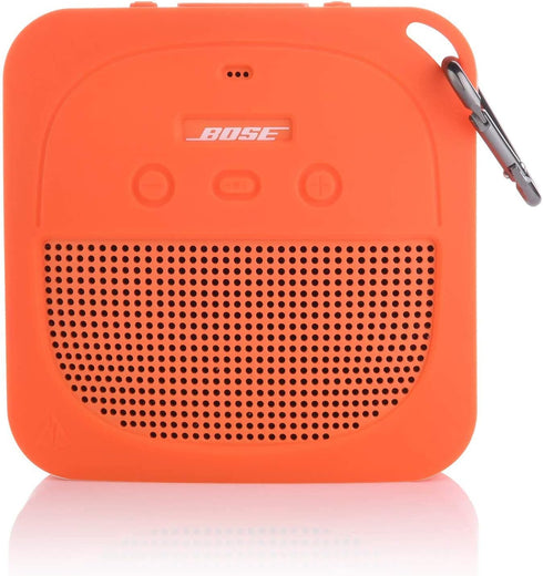 TXEsign Silicone Case for Bose SoundLink Micro Bluetooth Speaker, Soft Travel Carrying Case with Metal Hook (Orange)