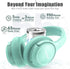 Bluetooth Wireless Headphones Over Ear, BERIBES 65H Playtime, 6 EQ Music Modes, HiFi Stereo, Lightweight Headset, Green