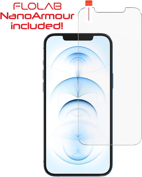 REBEL iPhone 8 Plus Case, Slim Fit Shockproof, Exposed Sides for Comfort, 5.5" Screen, Includes Screen Protector,