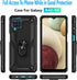 STARSHOP Compatible Samsung Galaxy A42 5G Phone Case Cover with Tempered Glass Screen Protector, Black