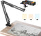 Overhead Phone Mount with Rechargeable Light for iPhone, Desk Tripod with Clamp