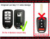 Silicone Rubber Key Fob Cover for 2013-2021 Honda Accord CR-V Civic Fit HR-V, Not Fit Straight Key