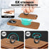 TUCCH Case for iPhone 15, Removable Card Wallet, RFID Blocking, Magnetic Wireless Charging, Brown, Compatible with