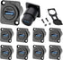 PENGLIN 10PCS USB 3.0 Panel Mount Connector, Female to Female Pass Through Data Connector for Audio Video Transfer