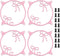 Lounsweer 4 Pcs 120mm Pink Bow Guard Fan Grill Metal PC Fan