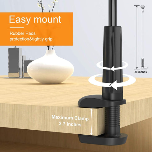 Phone Holder Bed Gooseneck Mount - Flexible Arm 360 Mount Clip Adjustable Bracket Clamp Stand for Cell Phone 11 Pro XS