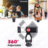 ULANZI Metal Phone Tripod Mount ST-10, Universal 360° Smartphone Adapter with 2 Cold Shoe Mounts, Adjustable Cell Phone