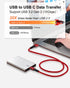 USB A to USB C Cable 3.3ft + 6.6ft (Red), 10Gbps Data Transfer and 60W 3A Fast Charging Cable for Samsung Galaxy S22