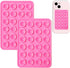 PKYAA 2 Pack Silicone Suction Phone Case Adhesive Mount, Strong Grip Holder for Selfies and Videos, Pink