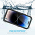 Lanhiem Waterproof Case for iPhone 14 Pro Max, IP68 Dustproof with Built-in Screen Protector, Rugged Shockproof Cover