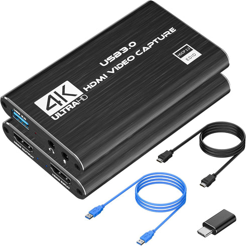 VIXLW 4K HDMI Capture Card for Streaming,Audio Video Capture Card PS5,Full HD 1080P