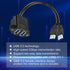 GINTOOYUN Dual USB 3.0 Cable - 2 Ports USB 3.0 Male to Female Extension Cable, Suitable for Various Occasions