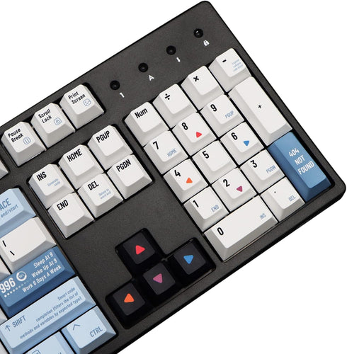 MOLGRIA Keycaps Hello World 134 Set, Custom PBT Cherry Profile Key Caps with Puller for Gateron Kailh MX