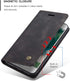 SINIANL Leather Folio Case for iPhone 7/8, Kickstand Credit Card Holder with Magnetic Closure, Black