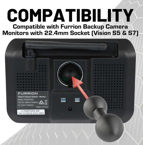 Bulletpoint Aluminum 20mm Ball to 22.4mm Ball Mount Extension Connector for Mounting Arms