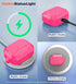 MATEKXY AirPods Pro Case with Cleaner Kit, Shockproof Cover with Lanyard & Keychain, Compatible with MagSafe - Pink