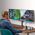 WALI Dual Monitor Desk Mount, Stand for 2 Monitors Up to 27 Inch, Max 22lbs, Black, Home, Office, School