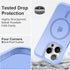 Vooii iPhone 13 Pro Case - Translucent Matte Magnetic Cover, Shockproof, Compatible with MagSafe, 6.1", Blue.