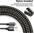 cugunu iPhone Charger, 5 Pack 3/3/6/6/10FT MFi Certified USB Lightning Cable, Fast Charging, Black Gray