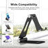 YOSHINE Upgraded Phone Stand for Desk, Adjustable Foldable Aluminum Holder for All iPhone Smartphones and iPad Tablets