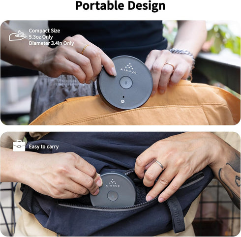 AIRHUG USB Microphone, Desktop Computer Mic, Mute Button with LED, AI Noise Reduction, Plug & Play
